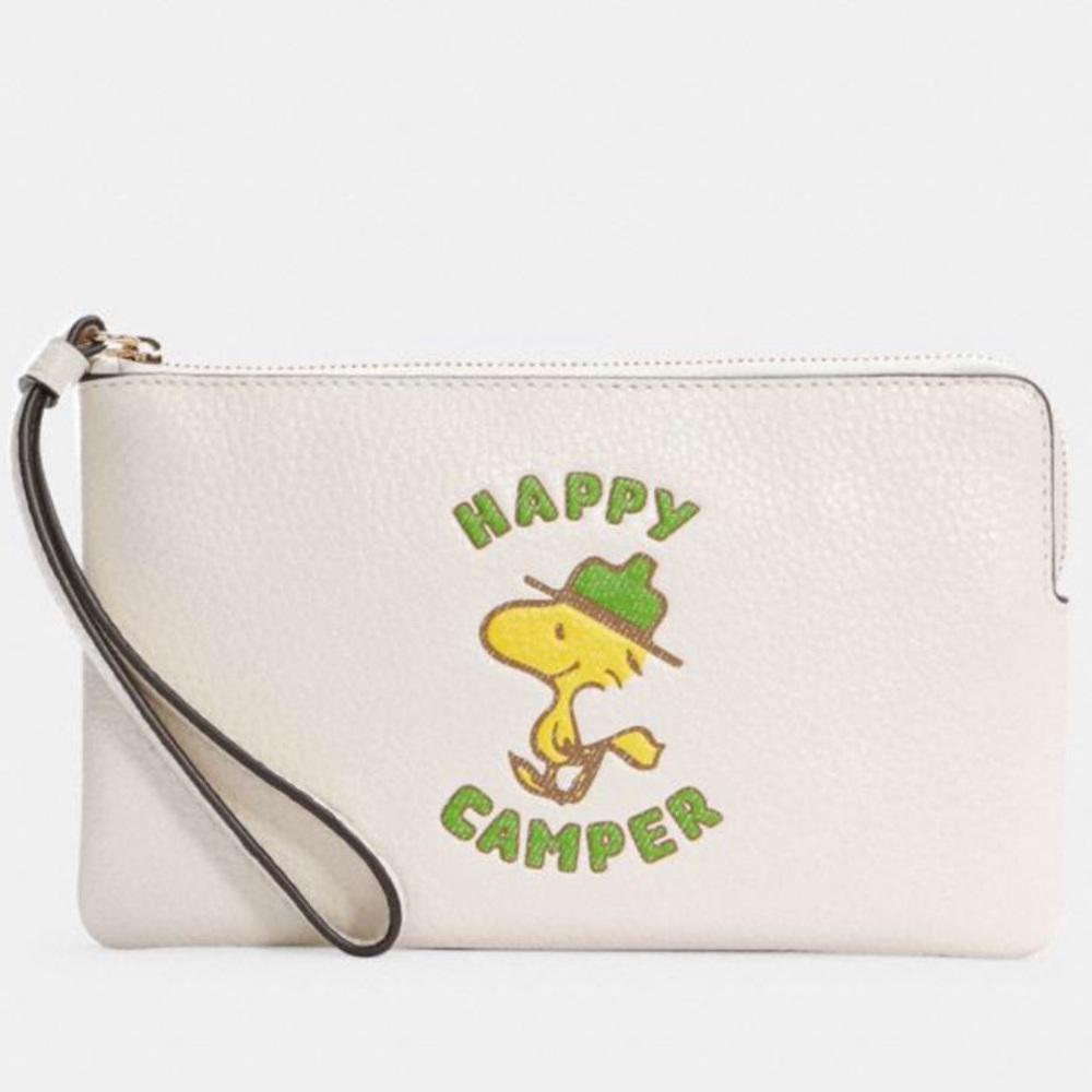 COACH X PEANUTS WRISTLET WITH WOODSTOCK
